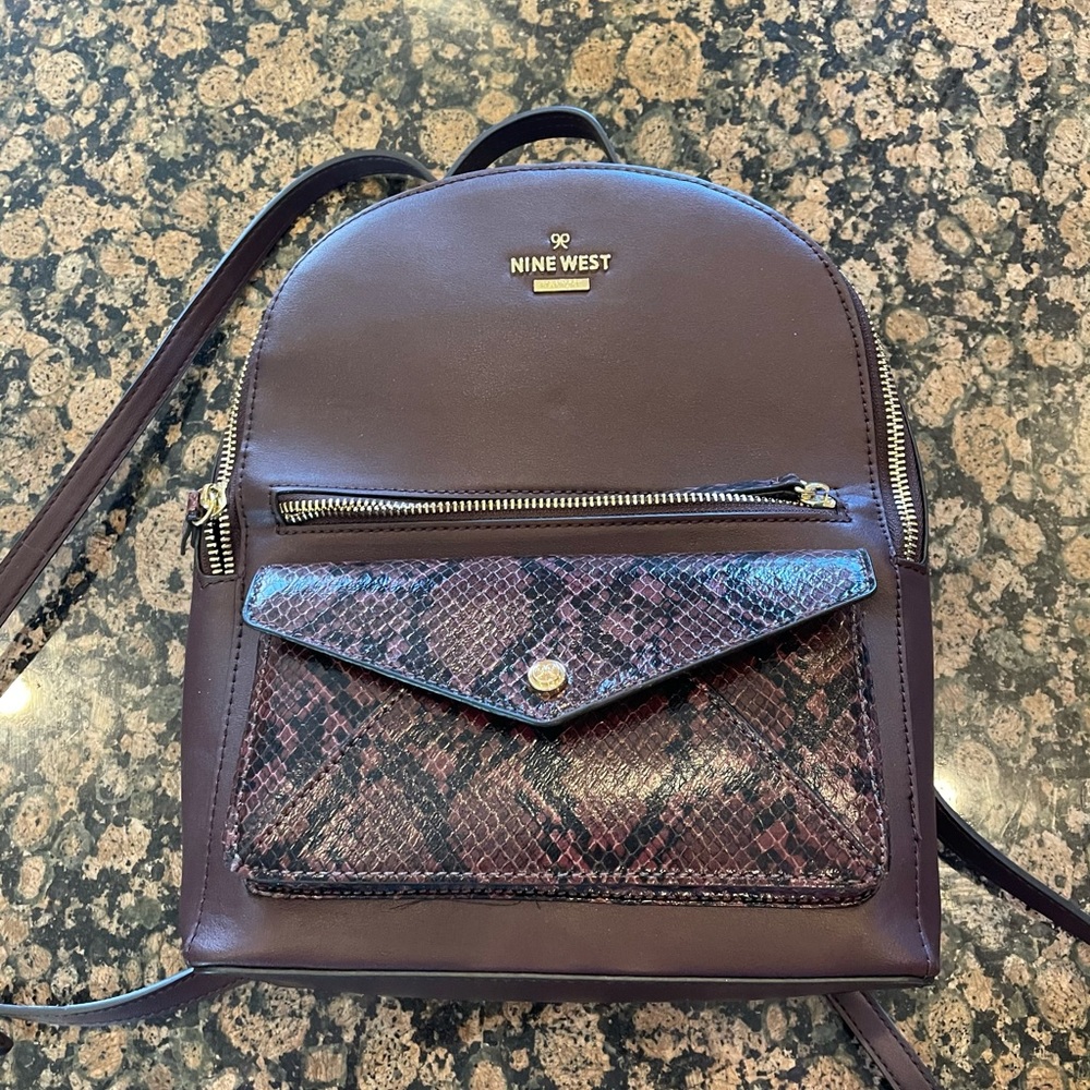 Nine West snake skin backpack